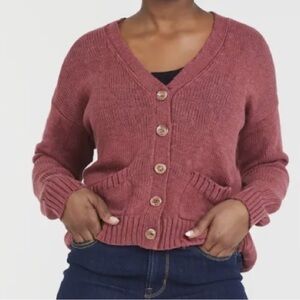 Quince Women's Cardigan in Rosewood